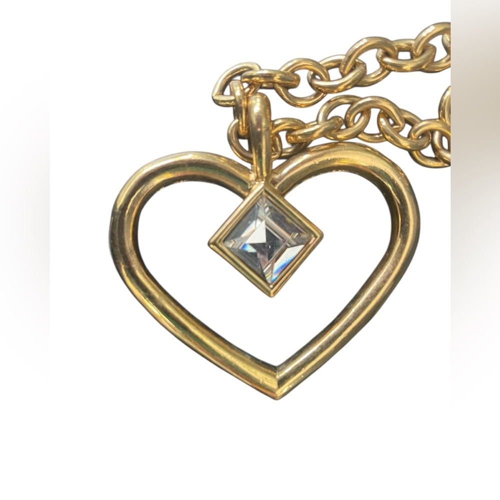 Givenchy gold tone w/rhinestone necklace - Picture 2 of 5